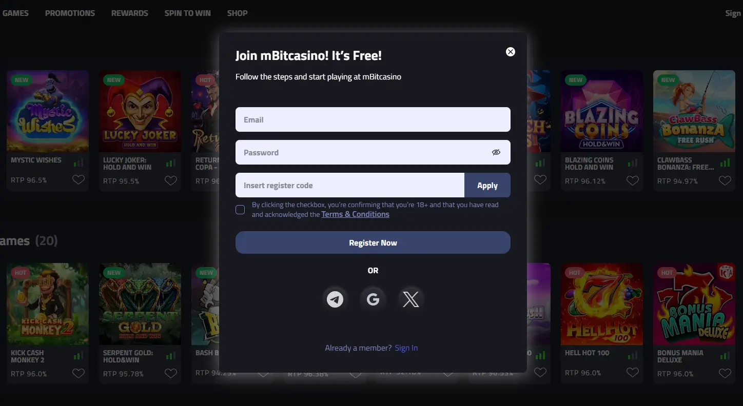How to Register at Best Bitcoin Casino